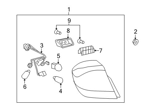 2007 Saturn Aura Tail Lamps Diagram