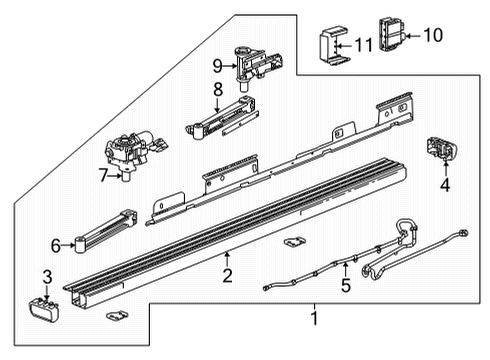 2016 GMC Sierra 1500 Running Board Diagram 2 - Thumbnail