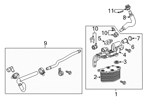 2017 Chevy Corvette Oil Cooler, Cooling Diagram 2 - Thumbnail