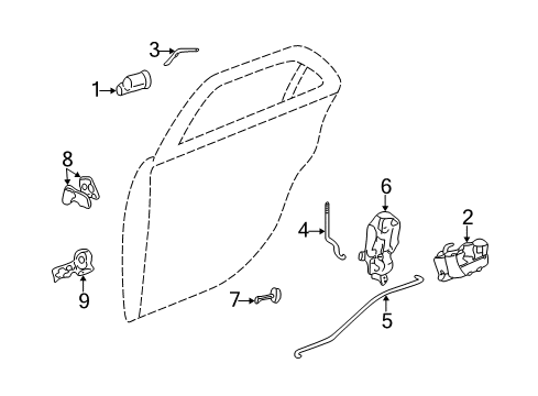 2003 Cadillac CTS Link Assembly, Rear Side Door Check Diagram for 25765479