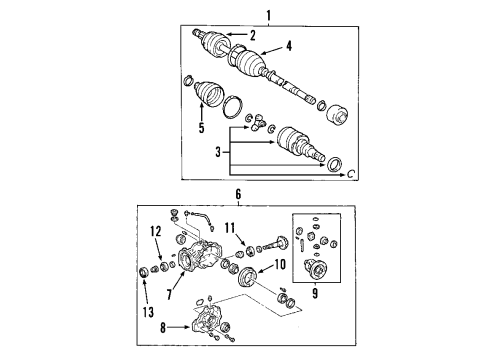 2006 Cadillac SRX Differential Assembly Diagram for 19133286