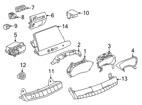 2022 Cadillac CT5 Instruments & Gauges Diagram