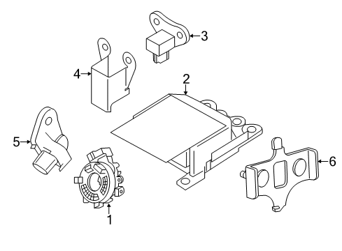 2017 Chevy City Express Sensor,Airbag Side Imp Rear Diagram for 19317032