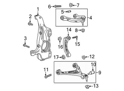 2022 GMC Hummer EV Pickup ARM ASM-FRT UPR CONT Diagram for 85571708