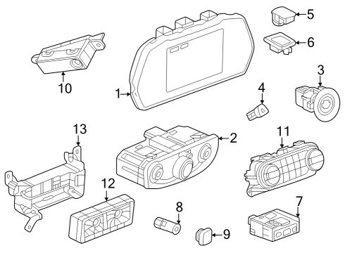 2024 Chevy Trailblazer CONTROL ASM-HTR & A/C USER INTERFACE *JET BLACK Diagram for 42854936