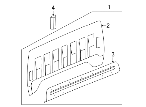 2007 GMC Sierra 3500 HD Back Panel Diagram 6 - Thumbnail