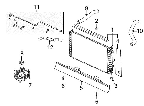 2006 Saturn Ion Radiator & Components Diagram 4 - Thumbnail