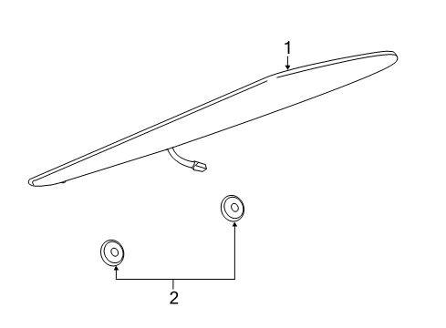 2013 Cadillac CTS Lamp Assembly, High Mount Stop Diagram for 22847108