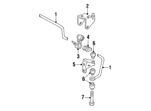 1997 Pontiac Bonneville Rear Suspension, Control Arm Diagram 3 - Thumbnail