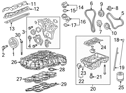 2012 GMC Acadia Engine Parts & Mounts, Timing, Lubrication System Diagram 1 - Thumbnail