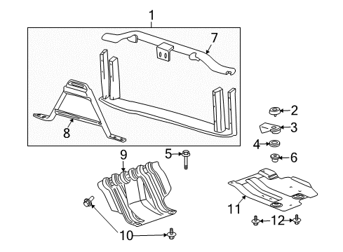 2013 Chevy Suburban 1500 Radiator Support Diagram