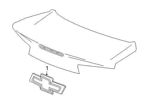 2020 Chevy Camaro Exterior Trim - Trunk Lid Diagram