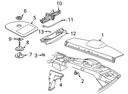 1997 Chevy Cavalier Panel Assembly, Body Lock Pillar Lower Trim *Graphite Diagram for 22718855