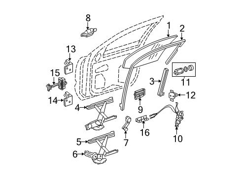 2007 Chevy Colorado Switch,Dr Lock & Side Window Diagram for 15897773