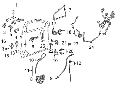 2020 Cadillac XT6 Harness Assembly, Front S/D Dr Wrg Diagram for 84695296