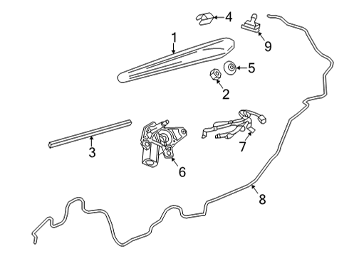 2022 Buick Envision Wiper & Washer Components Diagram 1 - Thumbnail