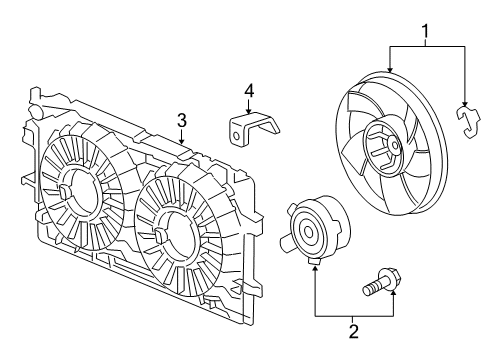 2012 Chevy Impala Cooling System, Radiator, Water Pump, Cooling Fan Diagram 2 - Thumbnail