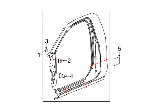 2022 Chevy Silverado 1500 Panel Assembly, Body Si Otr Diagram for 84697067