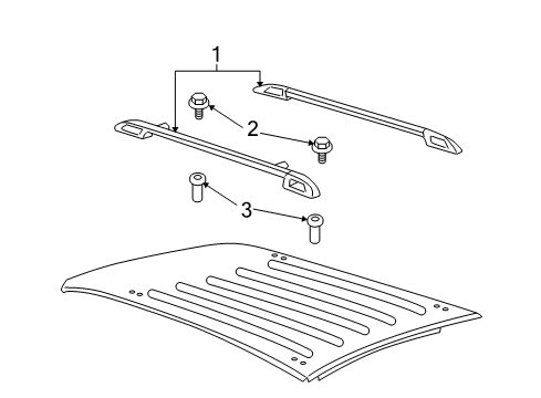 2005 Buick Terraza Luggage Carrier Diagram 1 - Thumbnail