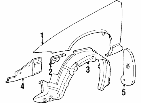 2002 Pontiac Grand Prix Fender & Components Diagram