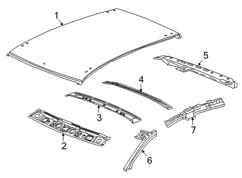 2017 Chevy Spark Roof & Components Diagram