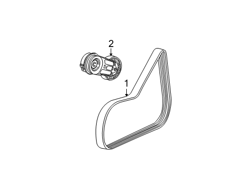 2007 Saturn Vue Belts & Pulleys, Cooling Diagram 1 - Thumbnail