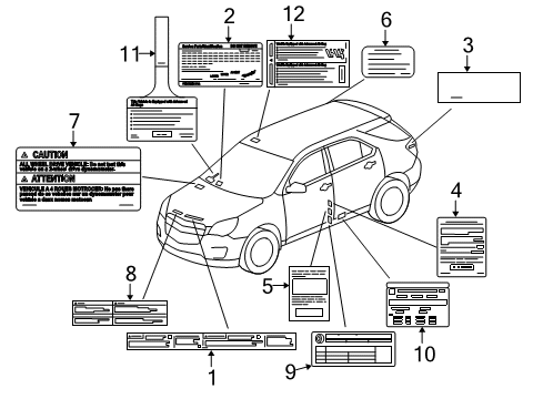 2017 GMC Terrain Information Labels Diagram