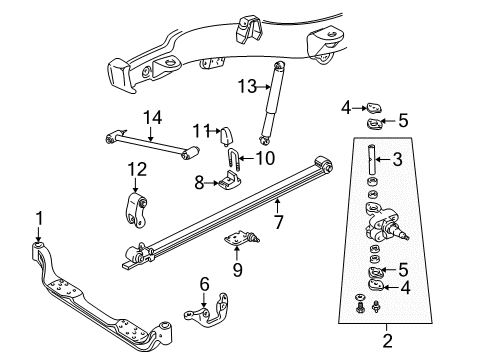 1996 Chevy C2500 Front Suspension, Control Arm Diagram 1 - Thumbnail