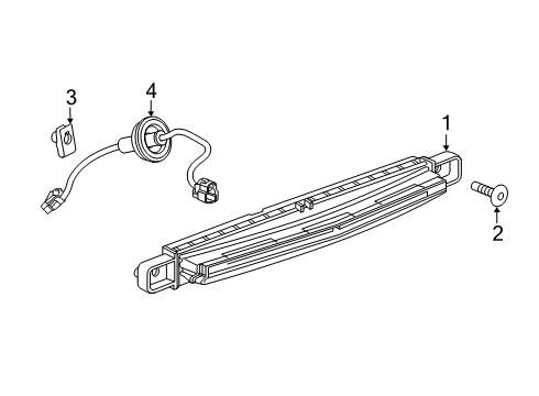 2022 Cadillac XT4 High Mount Lamps Diagram