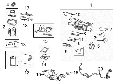 2009 Pontiac G5 HVAC Case Diagram