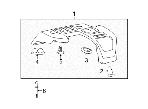 2009 Pontiac G5 Engine Appearance Cover Diagram 1 - Thumbnail