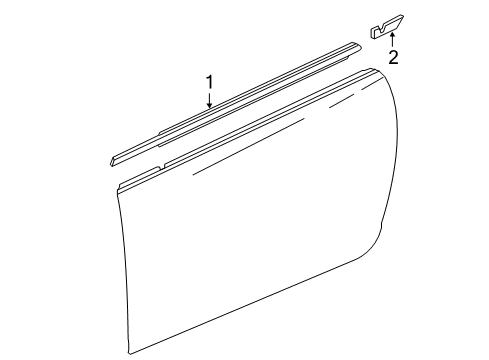 2011 Cadillac CTS Molding Assembly, Front Side Door Window Belt Reveal Diagram for 22745506