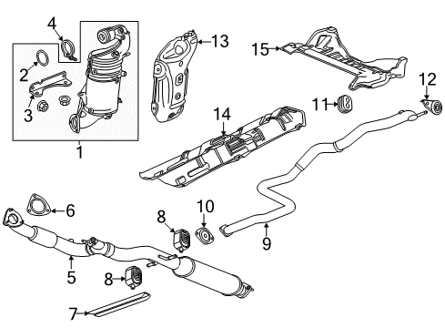 2014 Chevy Cruze Exhaust Components Diagram 3 - Thumbnail