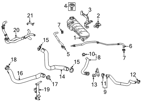 2022 Chevy Corvette Radiator Hoses Diagram