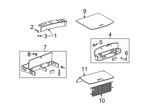 2004 Buick Rendezvous Extension, Spare Wheel Stowage Bolt Diagram for 10306995