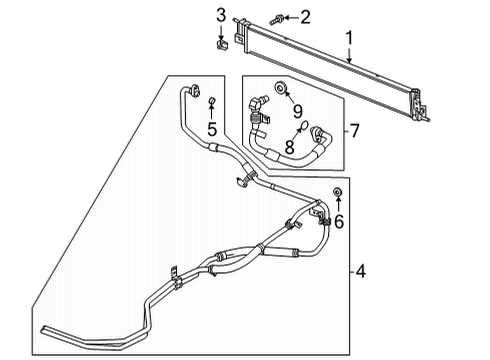 2024 GMC Sierra 2500 HD Trans Oil Cooler Diagram 1 - Thumbnail