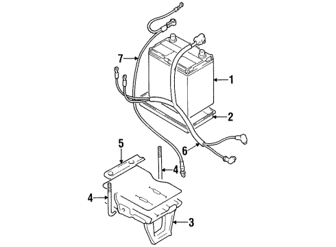 1998 Chevy Tracker Cable,Battery Diagram for 30015920