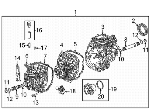 2023 GMC Hummer EV Pickup Traction Motor Components Diagram 3 - Thumbnail