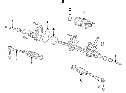 2015 Chevy Impala Steering Column & Wheel, Steering Gear & Linkage Diagram 7 - Thumbnail