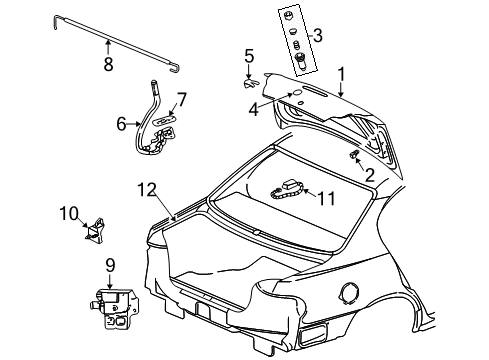 2000 Pontiac Grand Am Trunk Lid Diagram