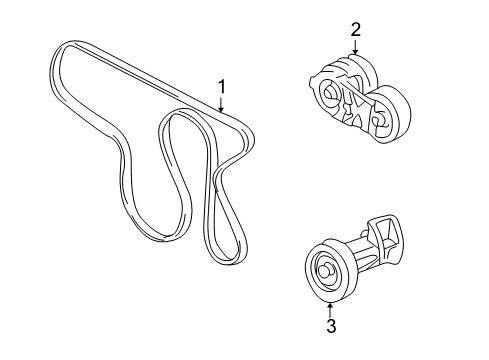 2006 Buick Rainier Belts & Pulleys, Maintenance Diagram 1 - Thumbnail