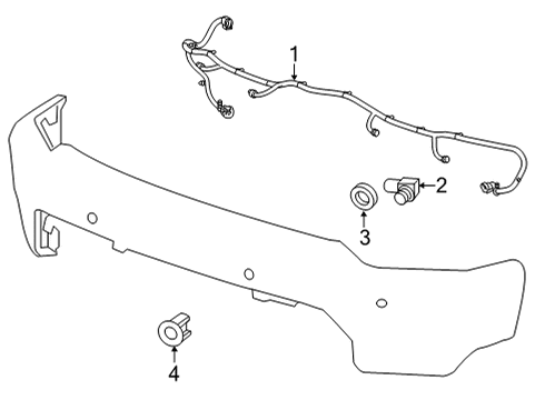 2023 GMC Sierra 2500 HD Electrical Components - Front Bumper Diagram