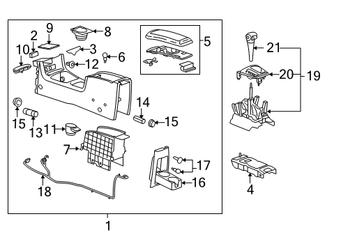 2006 Chevy Malibu Console Diagram 1 - Thumbnail