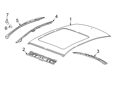 2019 Buick LaCrosse Roof & Components Diagram