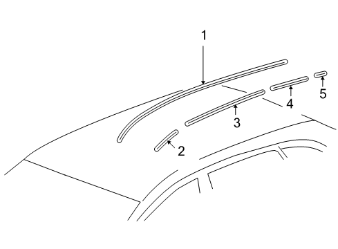 2010 Saturn Vue Exterior Trim - Roof Diagram