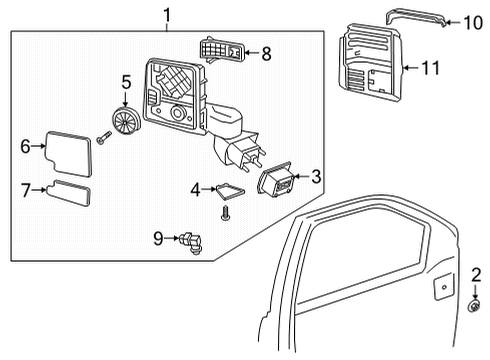 2023 GMC Sierra 2500 HD Automatic Temperature Controls Diagram 1 - Thumbnail