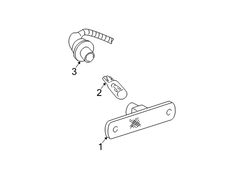 1996 Pontiac Sunfire Park & Signal Lamps Diagram 1 - Thumbnail