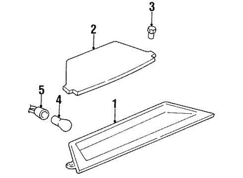 1999 Oldsmobile Aurora Lamp Assembly, High Mount Stop Diagram for 5977665