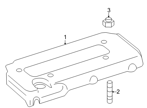 2010 Pontiac Vibe Shield,Engine Sight Diagram for 19185233