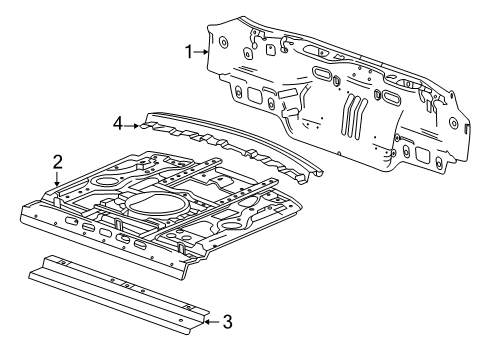 2017 Cadillac XTS Rear Body Diagram